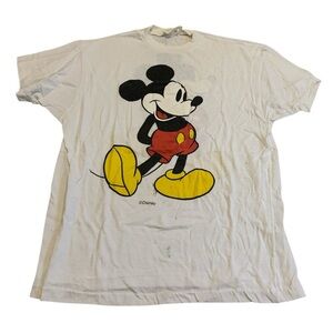 VINTAGE 80s Disney Mickey Mouse Classic Walking Pose T-Shirt M Single Stitch